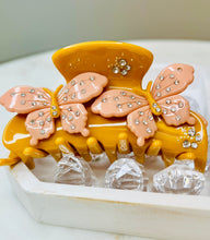 Load image into Gallery viewer, Rhinestone Butterfly Hair Claw Clip